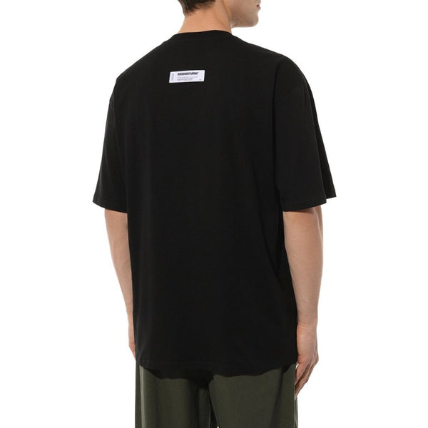 Black Cotton T-Shirt Diego Venturino