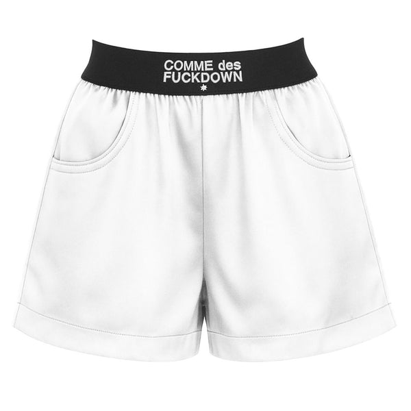 White Modal Short Comme Des Fuckdown