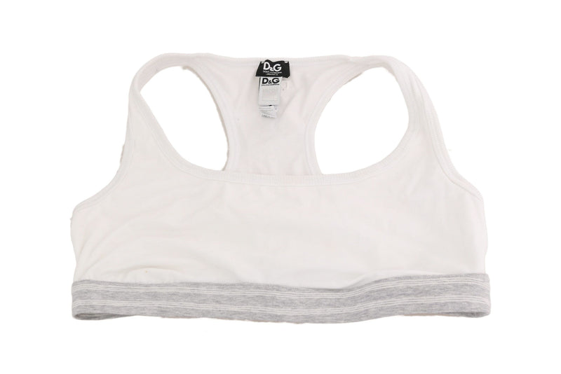 Elegant White Stretch Sport Bra Dolce & Gabbana