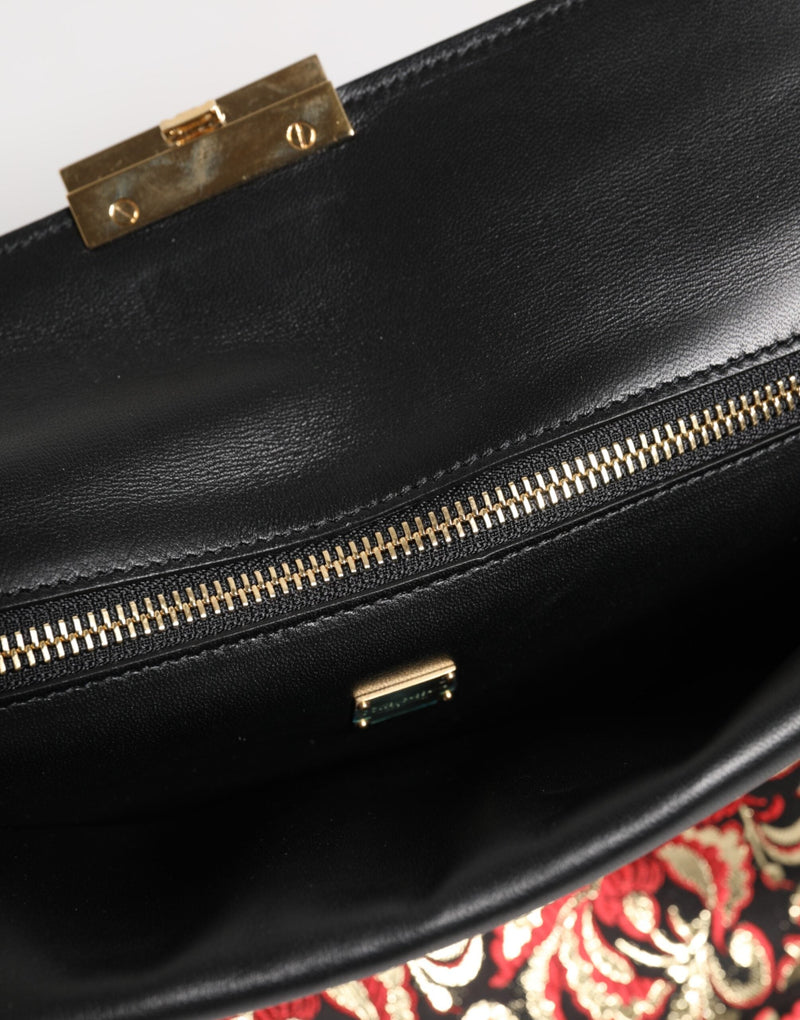Multicolor Jacquard Floral Document Briefcase Bag Dolce & Gabbana