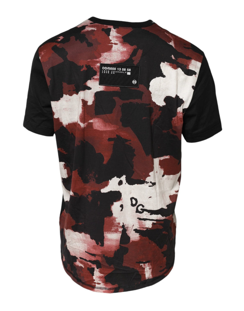 Multicolor Camouflage Crew Neck T-shirt Dolce & Gabbana