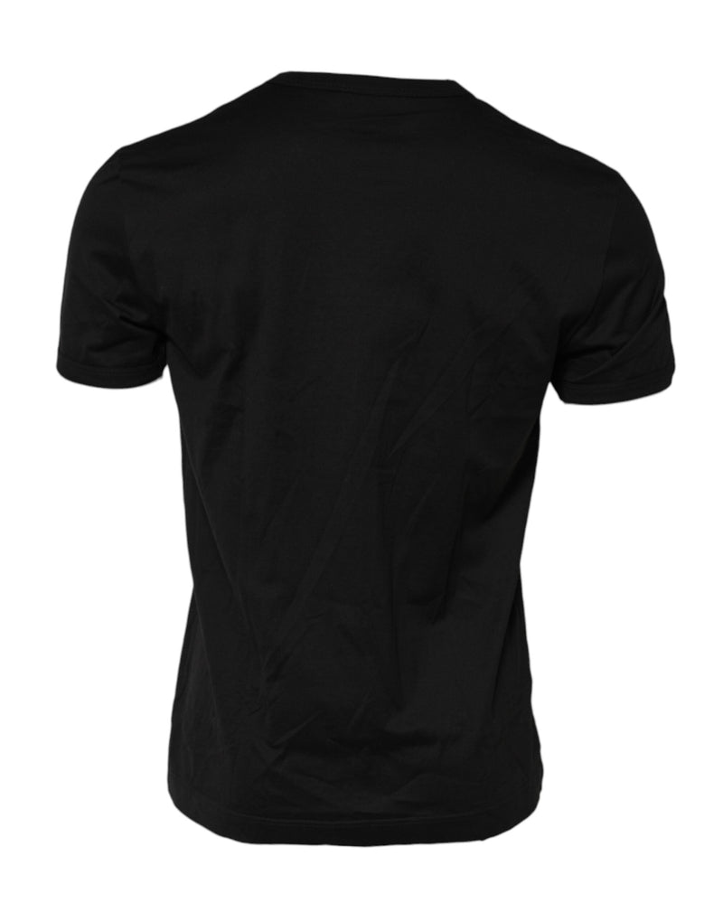Black DG King Crown Cotton Crew Neck T-shirt Dolce & Gabbana
