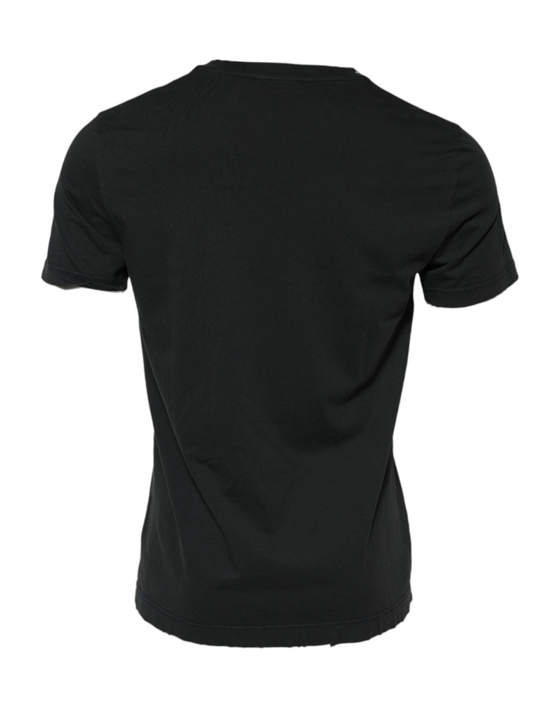 Black DG Crew Devotion Cotton Crew Neck T-shirt Dolce & Gabbana