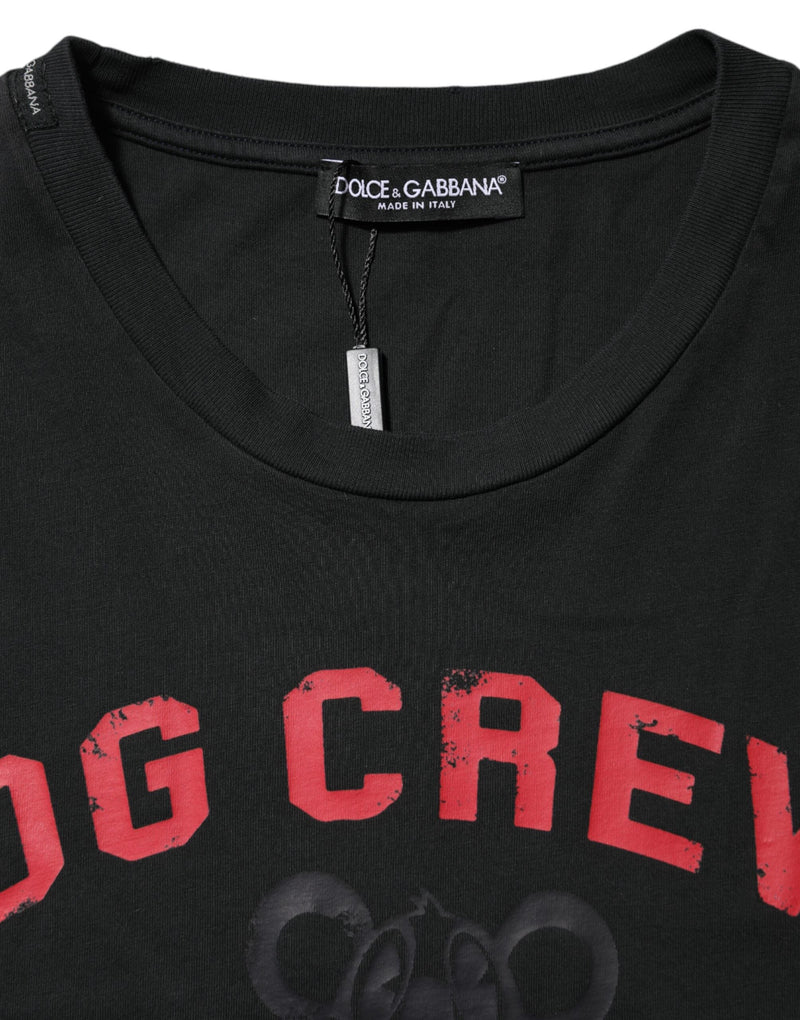 Black DG Crew Devotion Cotton Crew Neck T-shirt Dolce & Gabbana