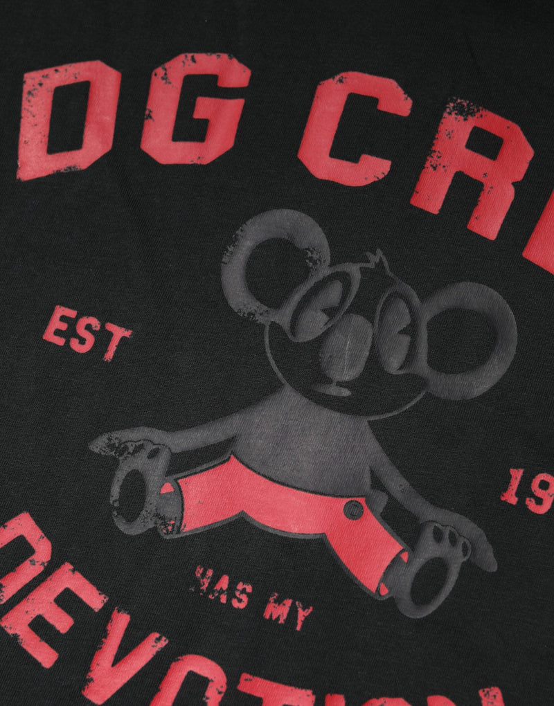 Black DG Crew Devotion Cotton Crew Neck T-shirt Dolce & Gabbana
