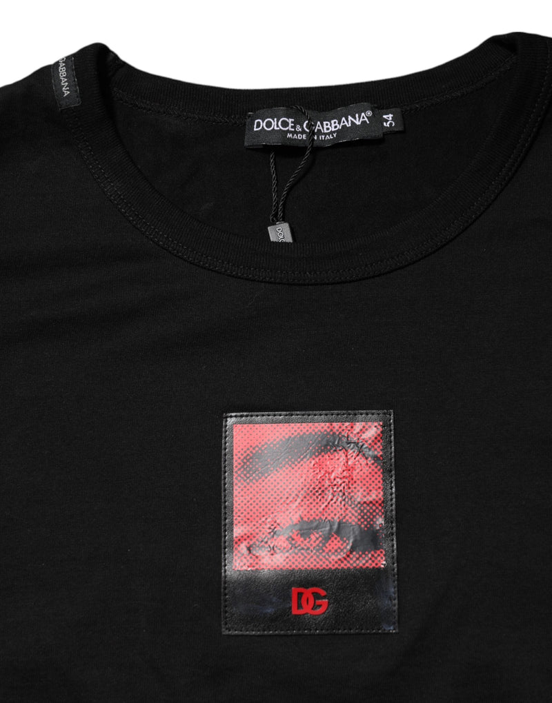 Black Eye Print Cotton Men Crew Neck T-shirt Dolce & Gabbana