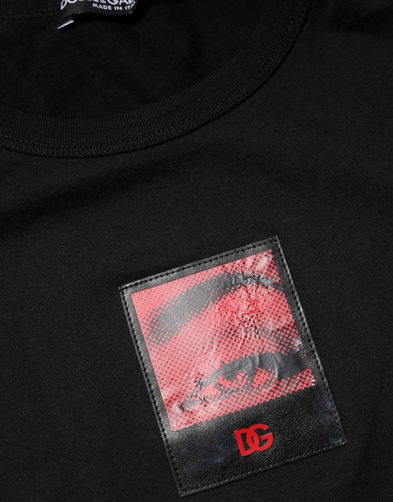 Black Eye Print Cotton Men Crew Neck T-shirt Dolce & Gabbana