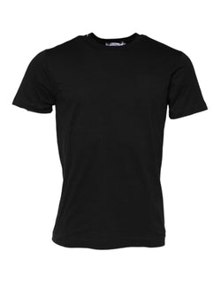 Black Cotton Crew Neck Short Sleeves T-shirt Dolce & Gabbana