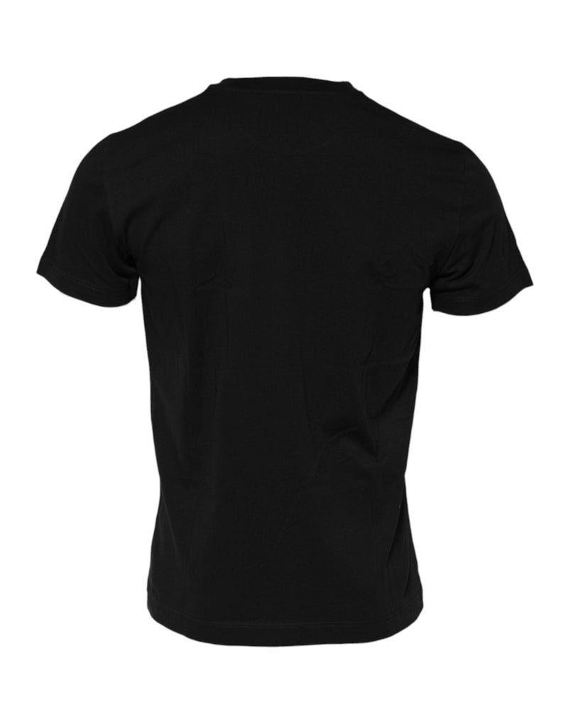 Black Cotton Crew Neck Short Sleeves T-shirt Dolce & Gabbana