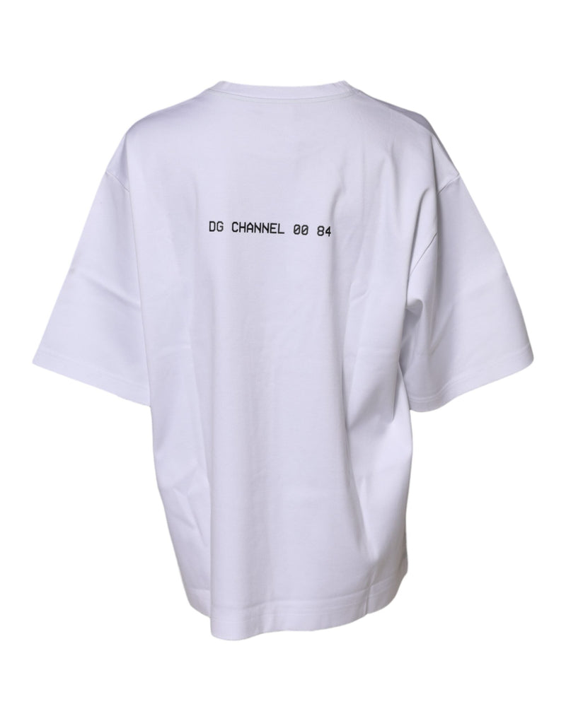 White Cotton Printed Short Sleeves T-shirt Dolce & Gabbana