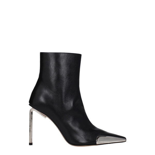 Black Leather Ankle Boots Off-White
