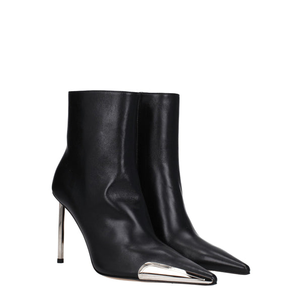 Black Leather Ankle Boots Off-White