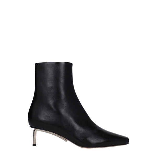 Black Leather Ankle Boots Off-White
