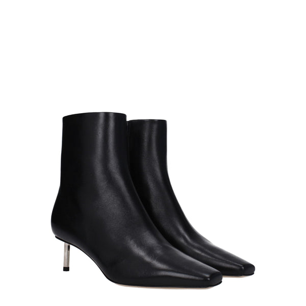Black Leather Ankle Boots Off-White