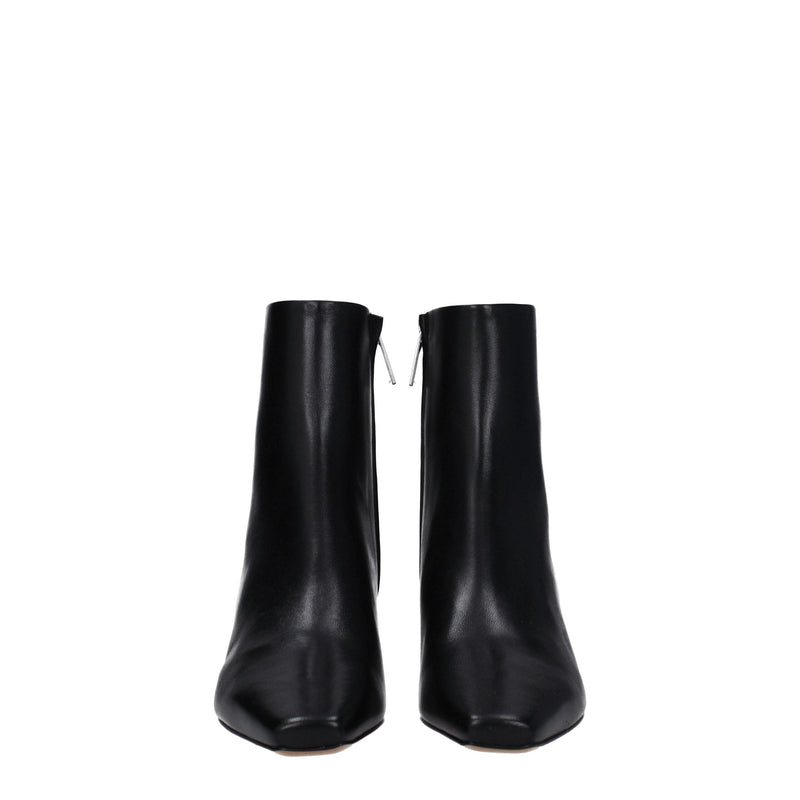 Black Leather Ankle Boots Off-White