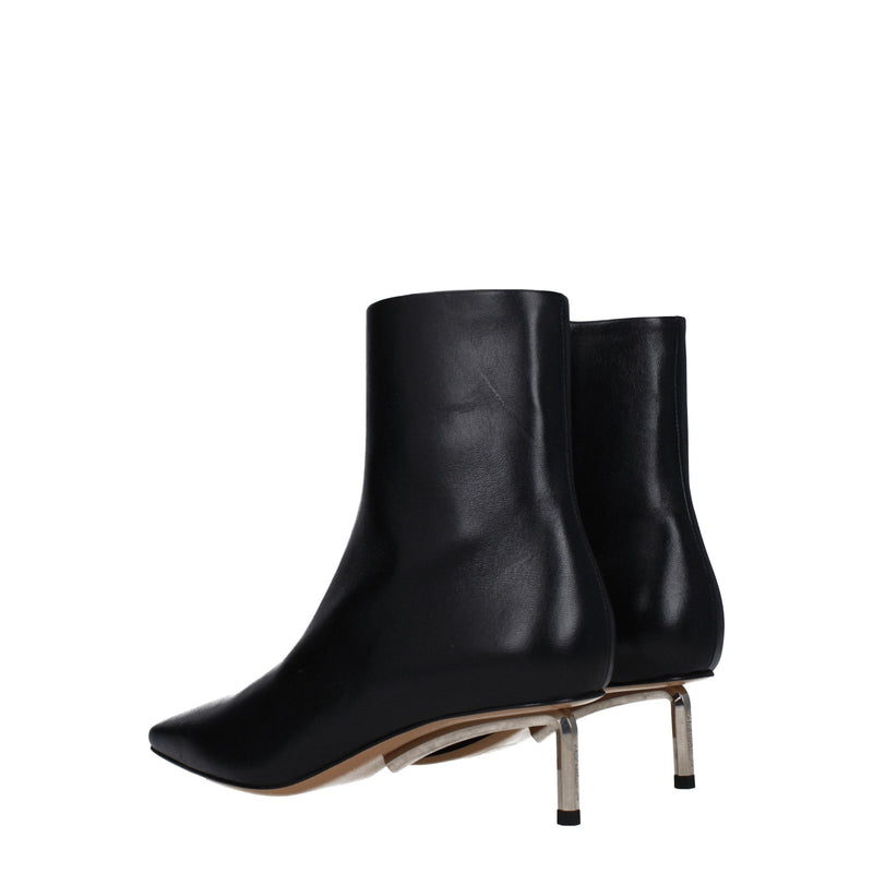 Black Leather Ankle Boots Off-White