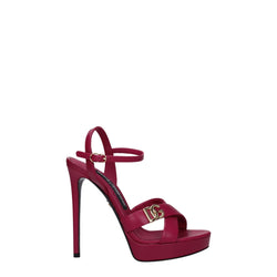 Pink Leather Platforms Dolce & Gabbana