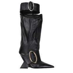 Black Leather Boots The Attico