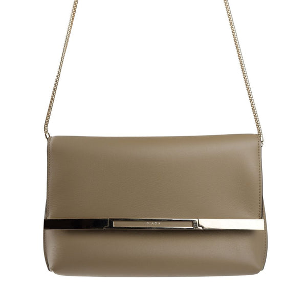 Beige Leather Crossbody Bag Giada