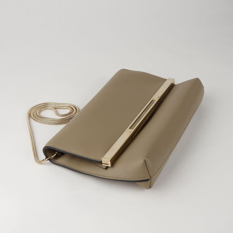 Beige Leather Crossbody Bag Giada