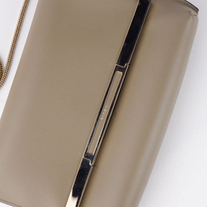 Beige Leather Crossbody Bag Giada