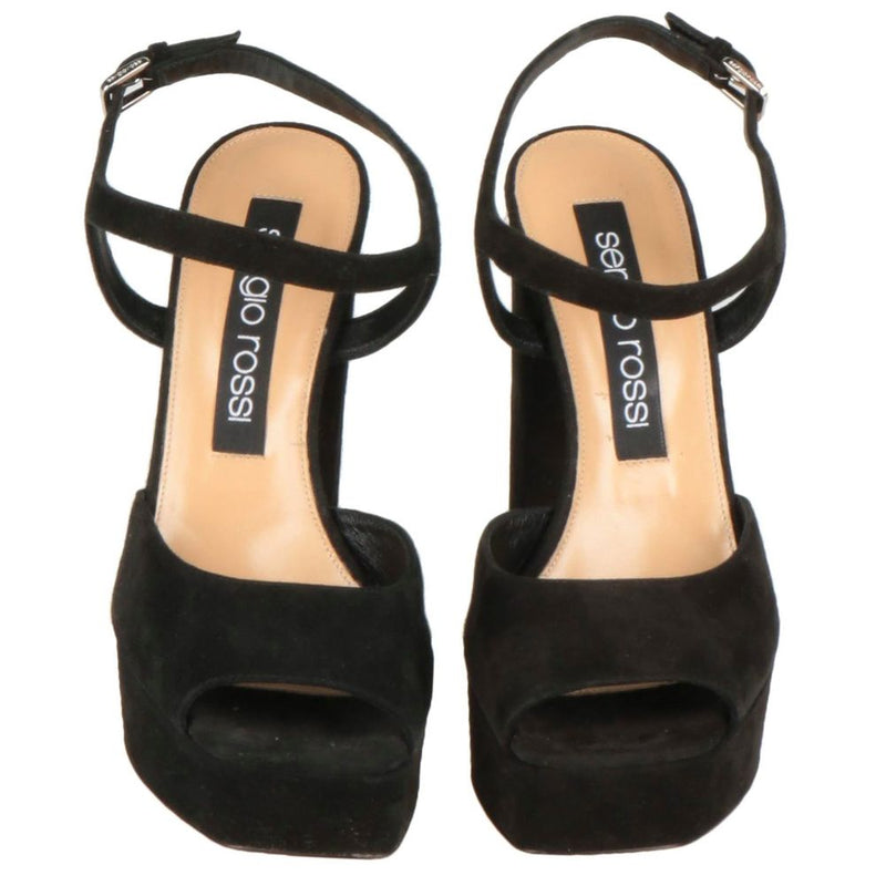 Black Velvet Sandal Sergio Rossi