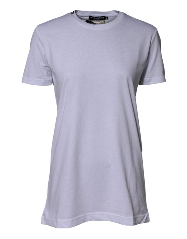 White Cotton Goodluck 2023 Crew Neck T-shirt Dolce & Gabbana