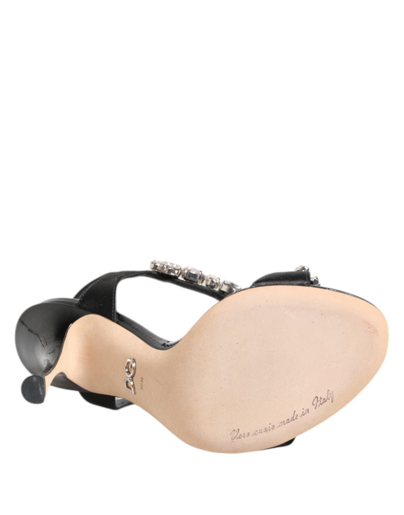 Black Keira Crystals Heels Sandals Shoes Dolce & Gabbana