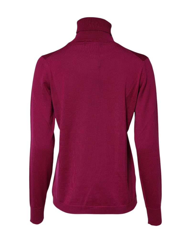 Fuchsia Wool Long Sleeves Turtleneck Sweater Dolce & Gabbana