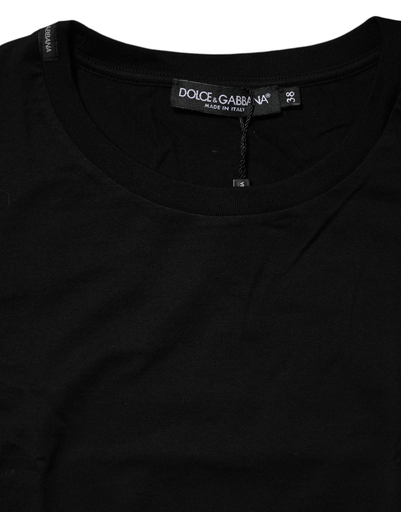 Black Short Sleeves Crew Neck Top T-shirt Dolce & Gabbana