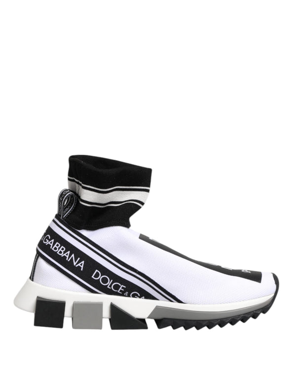 White Black Sorrento Socks Sneakers Shoes Dolce & Gabbana