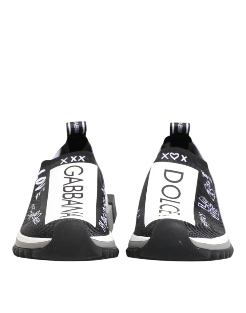 Black White Sorrento Low Top Sneakers Shoes Dolce & Gabbana