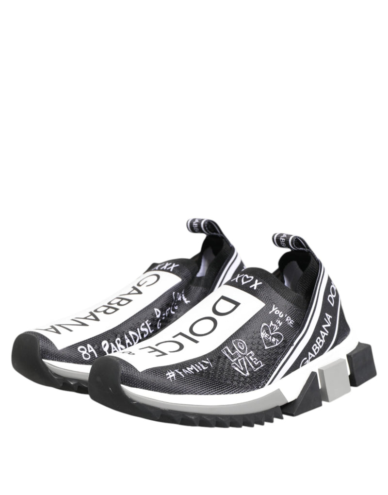 Black White Sorrento Low Top Sneakers Shoes Dolce & Gabbana
