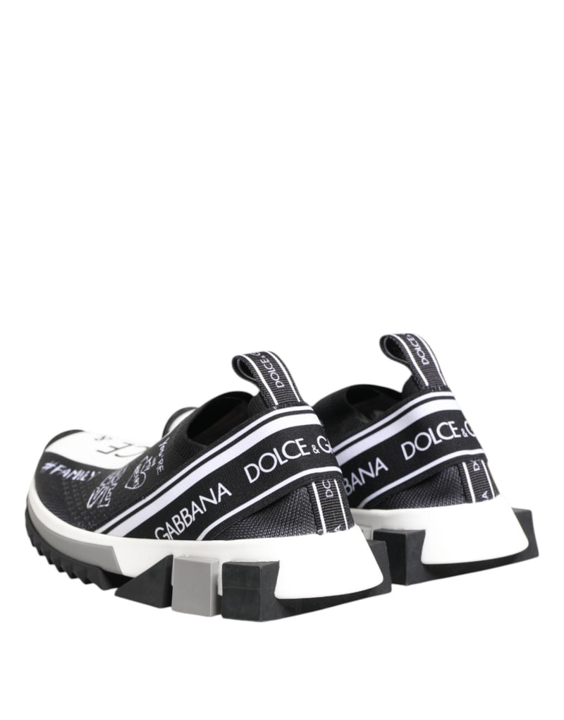 Black White Sorrento Low Top Sneakers Shoes Dolce & Gabbana