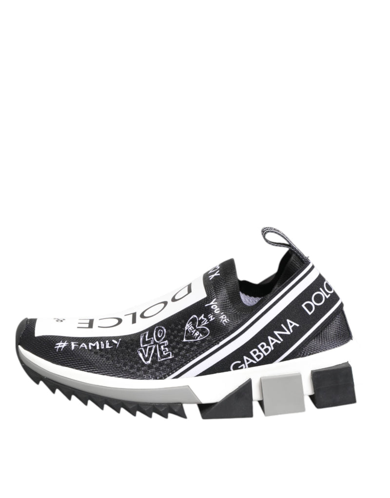 Black White Sorrento Low Top Sneakers Shoes Dolce & Gabbana