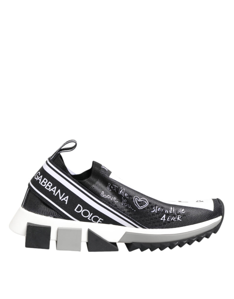 Black White Sorrento Low Top Sneakers Shoes Dolce & Gabbana