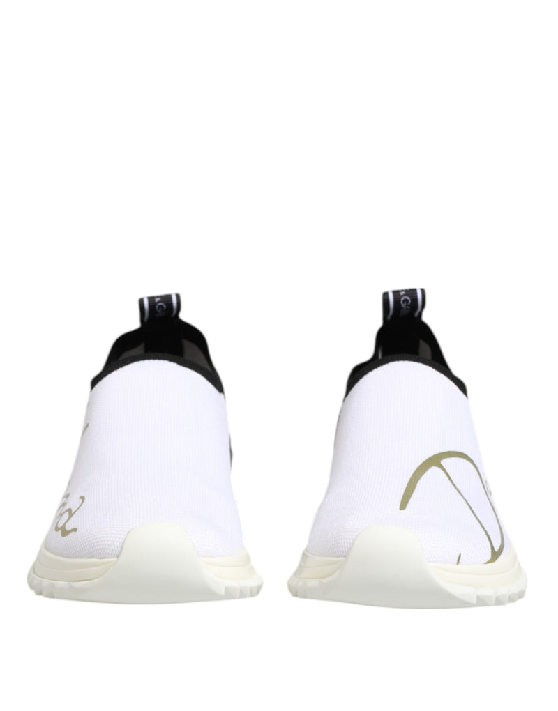 White Black Low Top Sorrento Sneakers Shoes Dolce & Gabbana