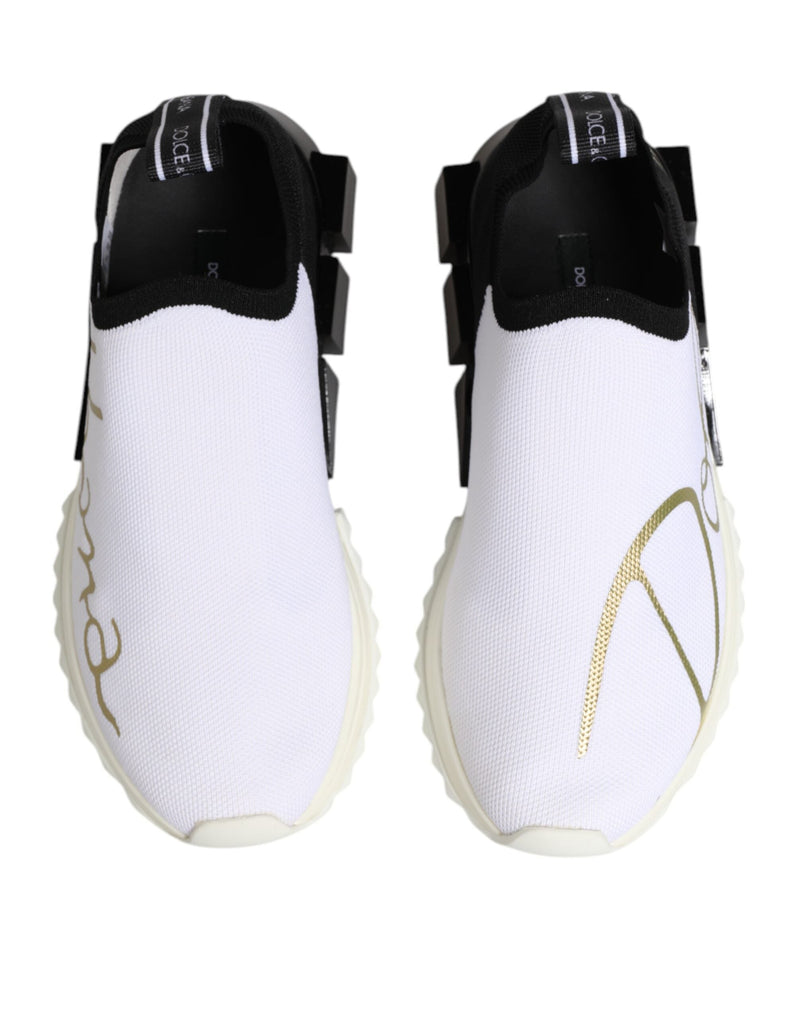 White Black Low Top Sorrento Sneakers Shoes Dolce & Gabbana