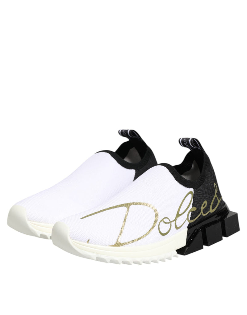 White Black Low Top Sorrento Sneakers Shoes Dolce & Gabbana