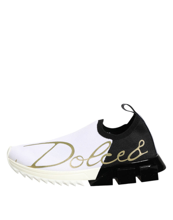 White Black Low Top Sorrento Sneakers Shoes Dolce & Gabbana