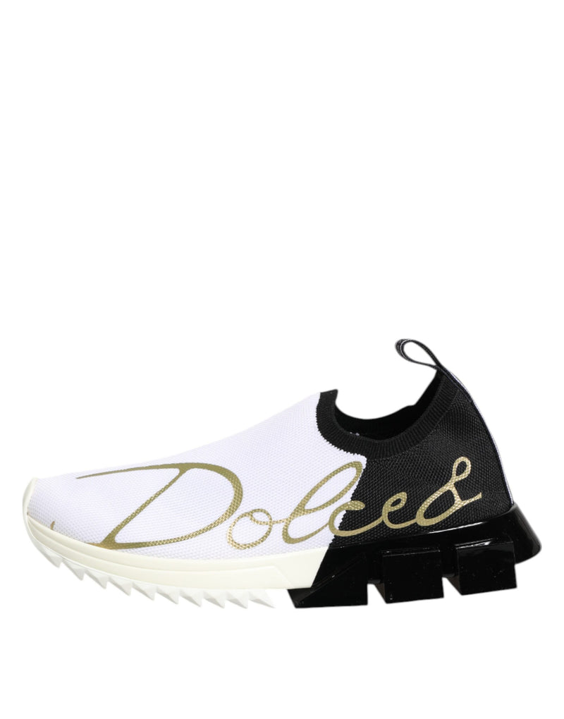 White Black Low Top Sorrento Sneakers Shoes Dolce & Gabbana