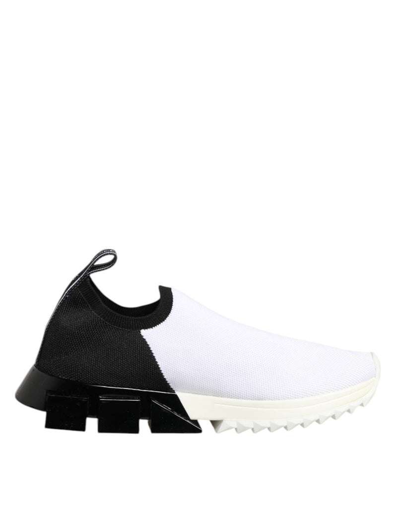 White Black Low Top Sorrento Sneakers Shoes Dolce & Gabbana