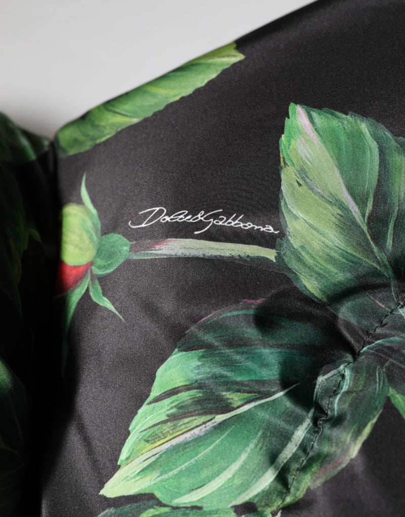 Multicolor Floral Puffer Coat Full Zip Jacket Dolce & Gabbana