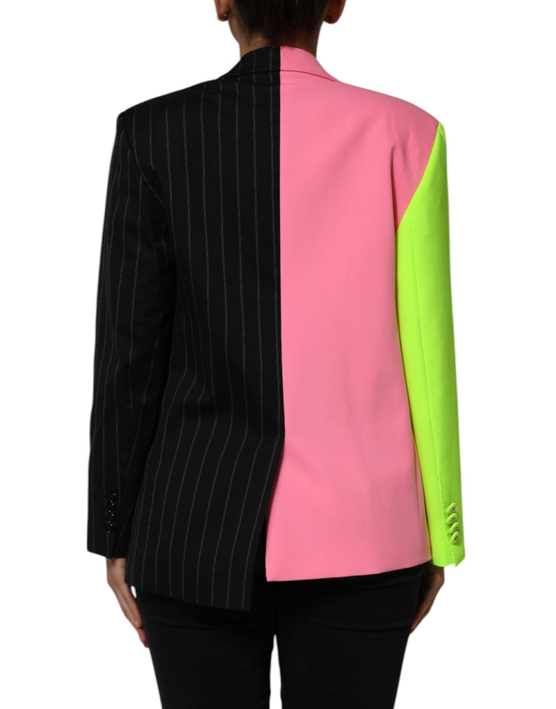 Multicolor Patchwork Embellished Coat Jacket Dolce & Gabbana
