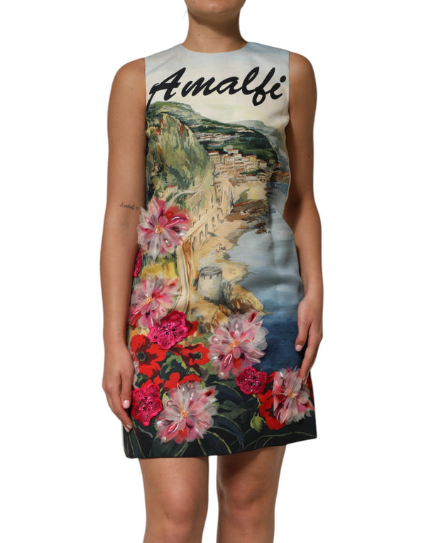 Multicolor Crystal Embellished Mini Dress Dolce & Gabbana