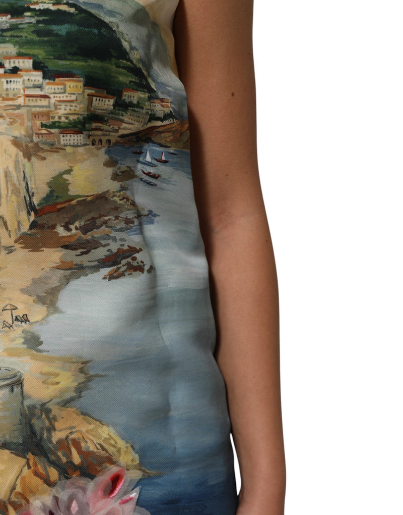 Multicolor Crystal Embellished Mini Dress Dolce & Gabbana