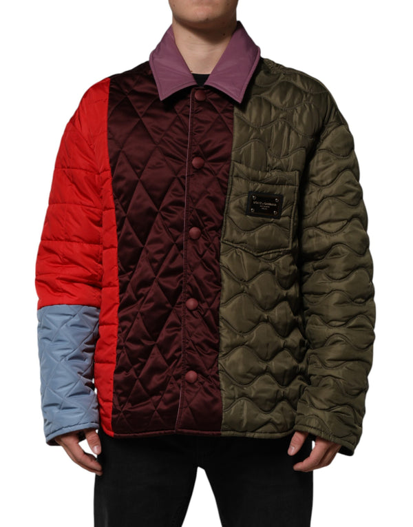 Multicolor Patchwork PolyesterQuilted Jacket Dolce & Gabbana
