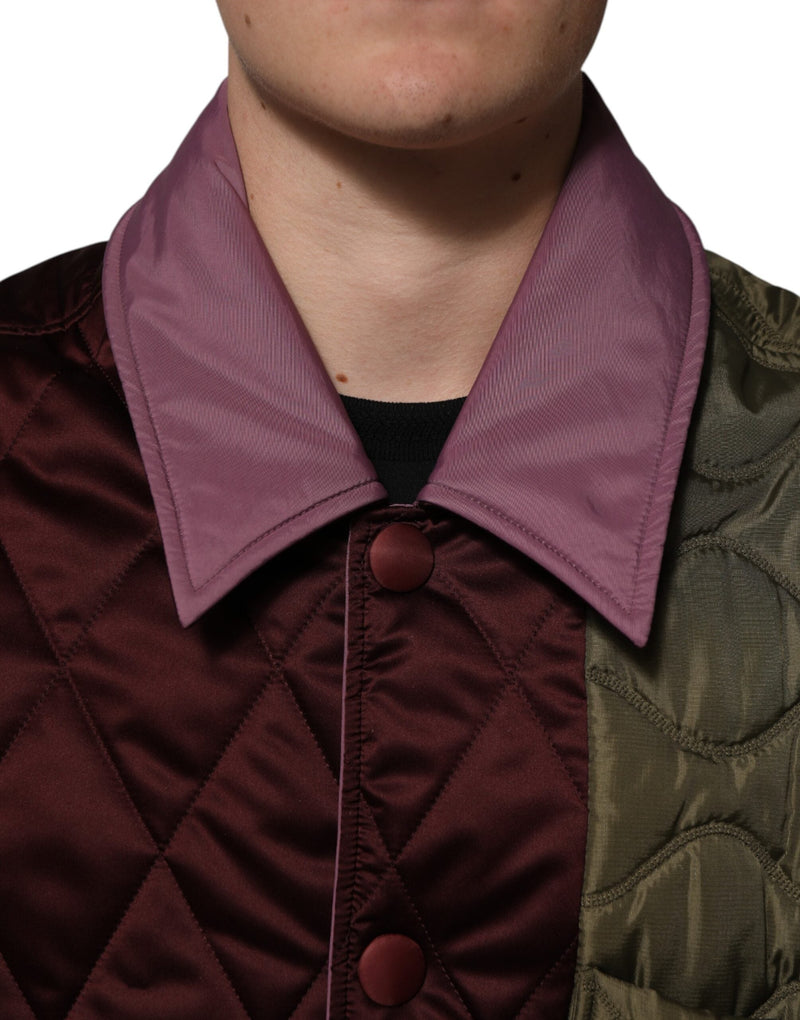Multicolor Patchwork PolyesterQuilted Jacket Dolce & Gabbana