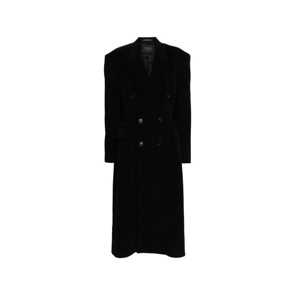 Cashmere And Wool Cinched Coat Balenciaga