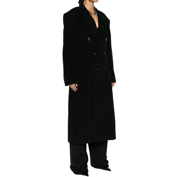 Cashmere And Wool Cinched Coat Balenciaga